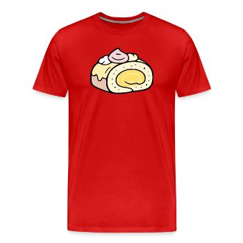 Summer Roll Cake - Men's Premium Organic T-Shirt - red - Front - Damien (186cm)