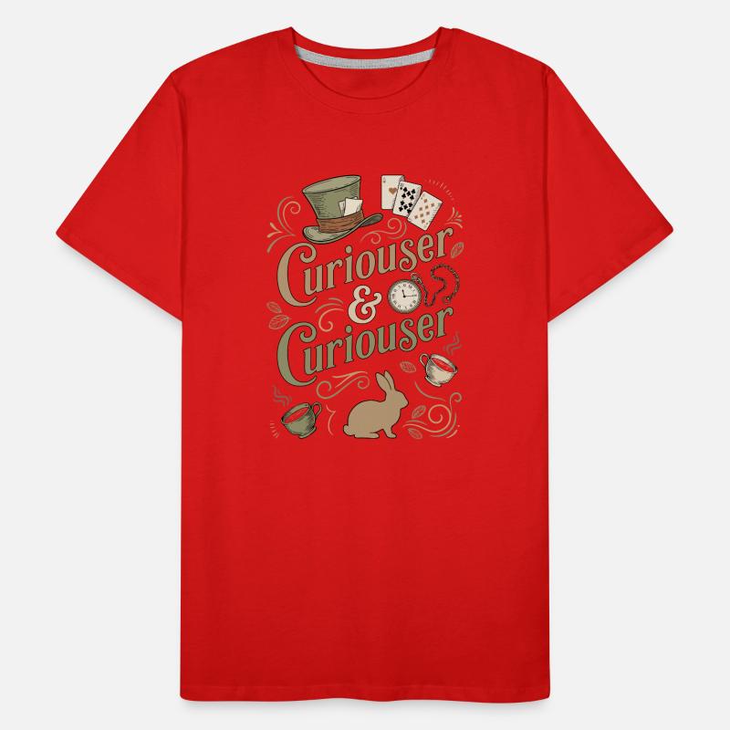Alice Immer Neugieriger ("Curiouser") Men's Premium Organic T-Shirt