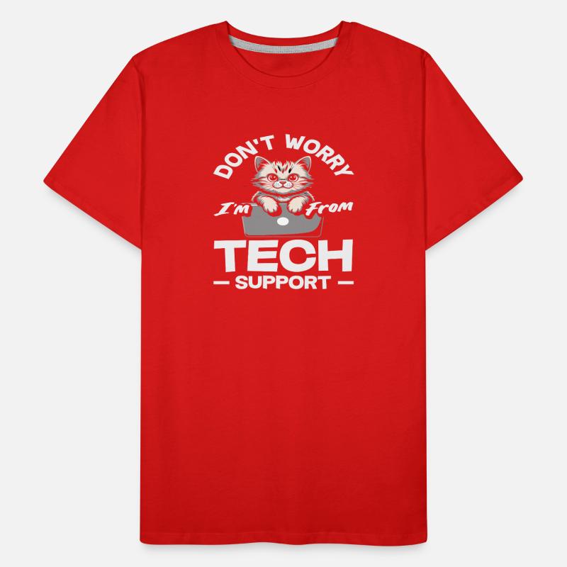 Keine Sorge ich bin vom Tech Support Katze IT Männer Premium Bio T-Shirt