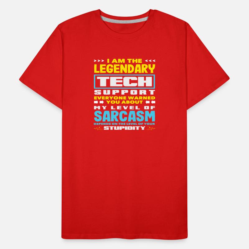 Legendärer Tech Support Sarkasmus IT Admin Männer Premium Bio T-Shirt
