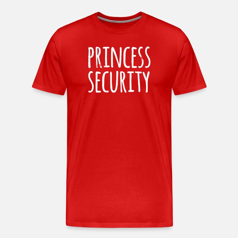 Princess Security Typografie - Männer Premium Bio T-Shirt - Rot