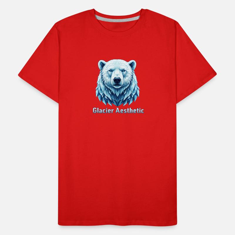 Polar Bear Glacier Aesthetic Polygon Men's Premium Organic T-Shirt