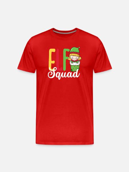 Elf Squad Sød Elverpige Jul - Herre Premium T-shirt økologisk - rød