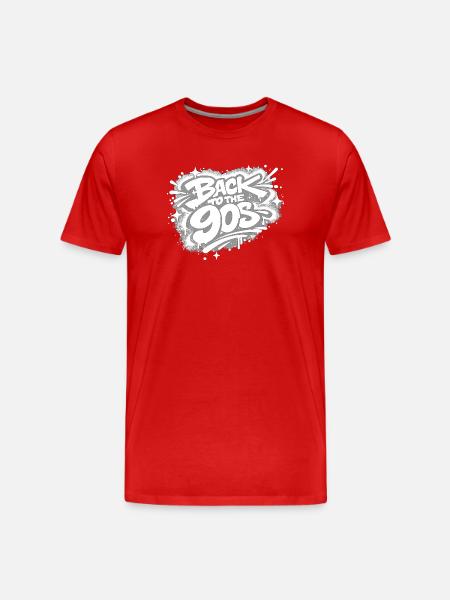 Back to the 90s Graffiti - Men's Premium Organic T-Shirt - red