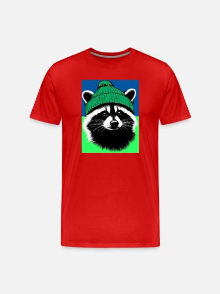 Raton laveur - T-shirt bio Premium Homme - rouge