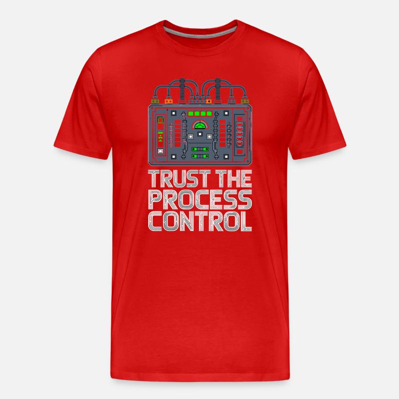 Trust The Process Control Prozessleittechnik - Men's Premium Organic T-Shirt - red