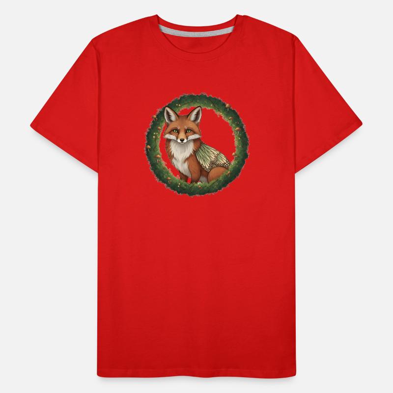 Illustration de couronnes de la forêt de renards T-shirt bio Premium Homme