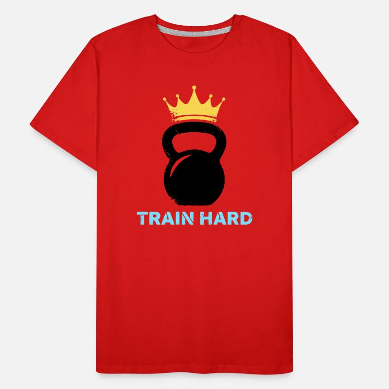 Entraînement à couronne avec kettlebell T-shirt bio Premium Homme