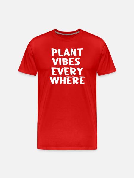 Plant vibes everywhere - Men's Premium Organic T-Shirt - red