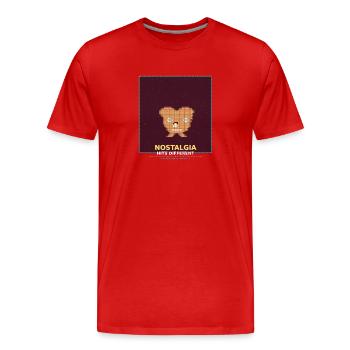 Nostalgie Pixelbär: RetroGlanz Design - Männer Premium Bio T-Shirt - Rot - Vorne - Damien (186cm)