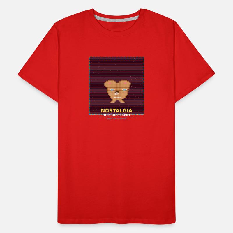 Nostalgie Pixelbär: RetroGlanz Design Männer Premium Bio T-Shirt