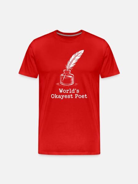 Okayest Poet Ink Bottle - Men's Premium Organic T-Shirt - red
