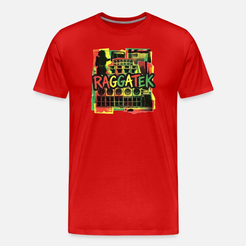 Système de son Raggatek Session - T-shirt bio Premium Homme - rouge