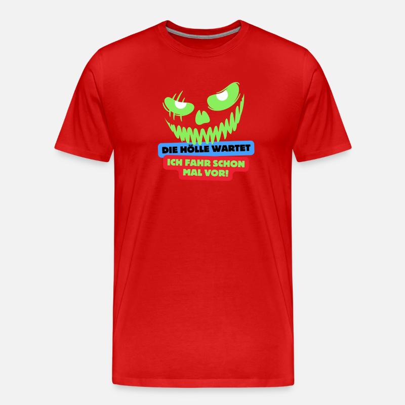 Biker - Männer Premium Bio T-Shirt - Rot