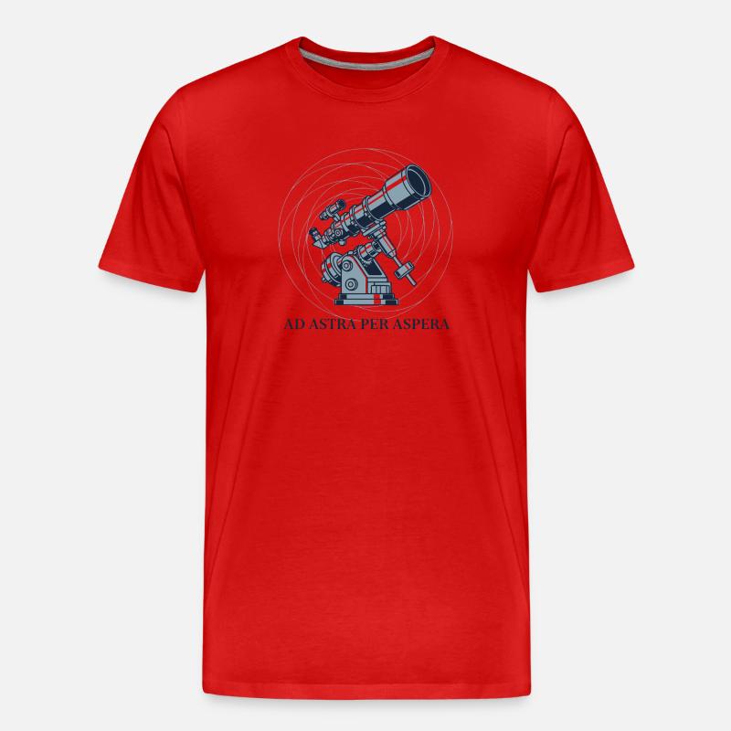 Teleskop  - Männer Premium Bio T-Shirt - Rot