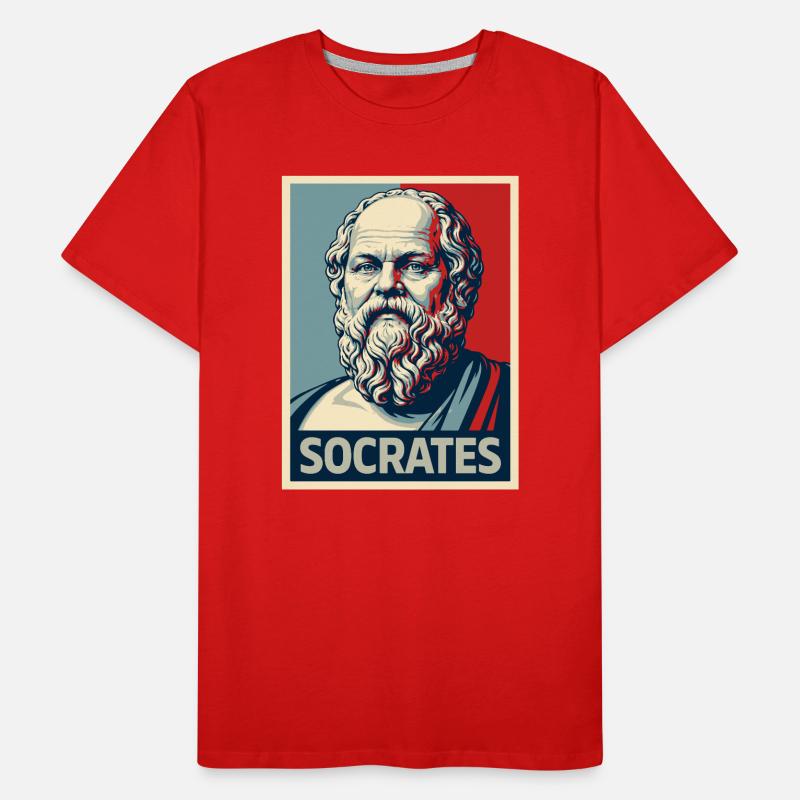 Portrait pop art de Socrate T-shirt bio Premium Homme