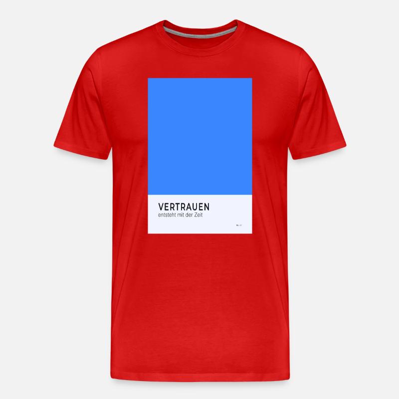 Vertrauen entsteht mit der Zeit Poster - Männer Premium Bio T-Shirt - Rot