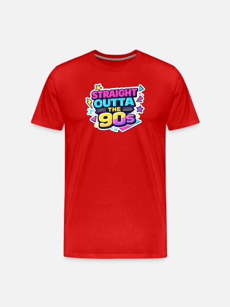 Straight Outta the 90s - Men's Premium Organic T-Shirt - red
