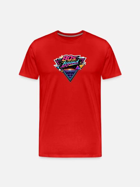 80s Legend Neon Retro - Men's Premium Organic T-Shirt - red