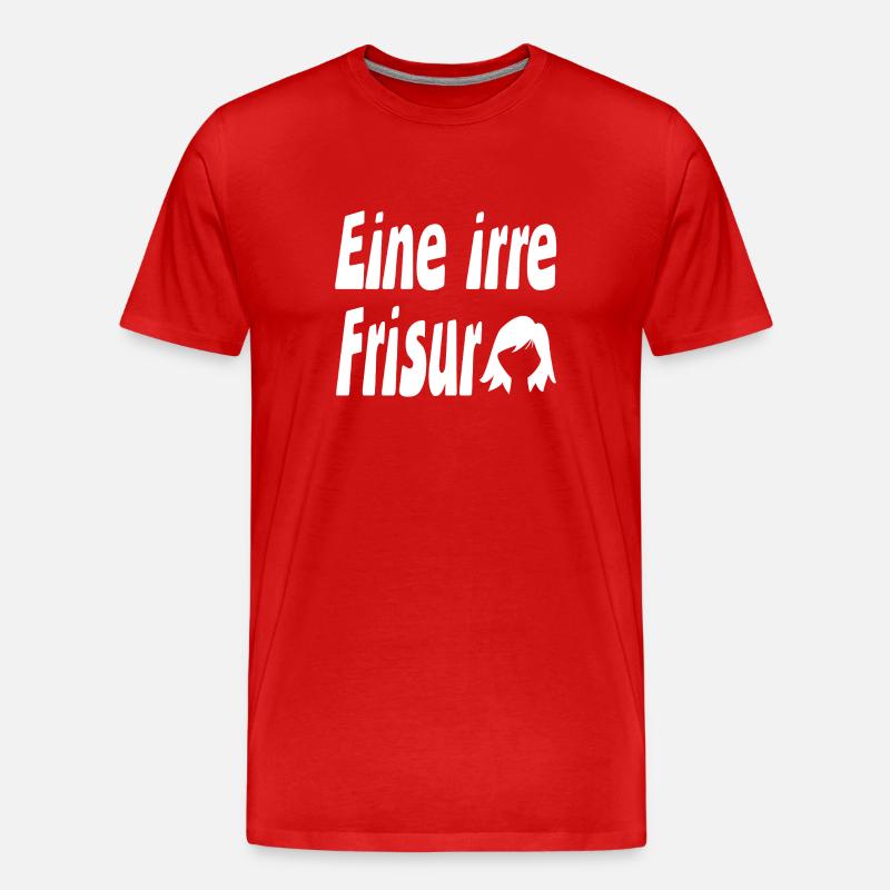 Frisur - Männer Premium Bio T-Shirt - Rot