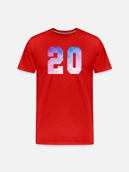 Issue 20 – 20th Anniversary Gift - Men's Premium Organic T-Shirt - red