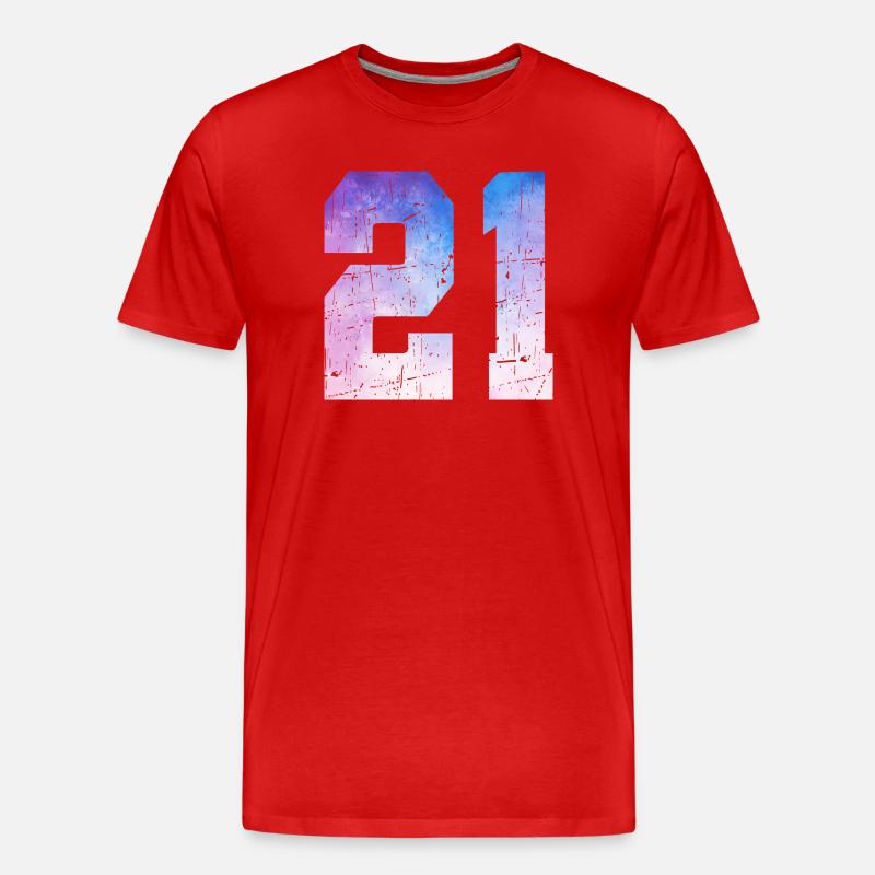 Issue 21 – 21st Anniversary Gift - Men's Premium Organic T-Shirt - red