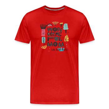Maman merveilleuse - T-shirt bio Premium Homme - rouge - Devant - Damien (186cm)