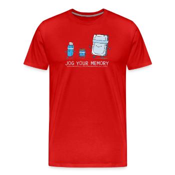 Software Engineer IT Support J-og Your Memory Gym  - Men's Premium Organic T-Shirt - red - Front - Damien (186cm)