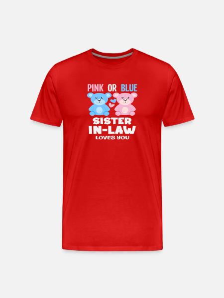 Pink Oder Blau Stiefschwester Liebt Dich - Männer Premium Bio T-Shirt - Rot