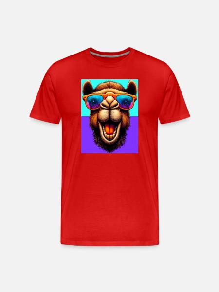 Kamel - Männer Premium Bio T-Shirt - Rot