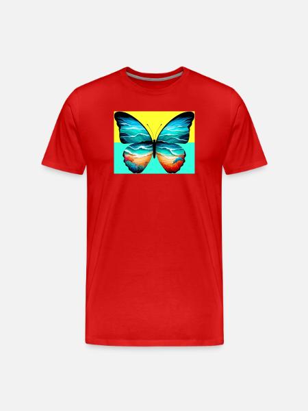 butterfly - Men's Premium Organic T-Shirt - red