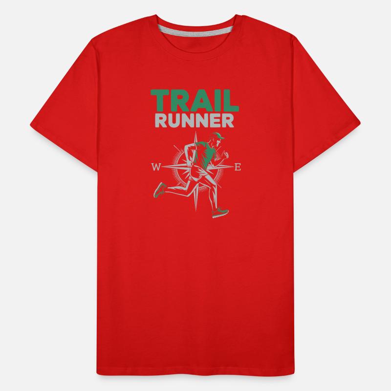 Trail Running - a runner in nature Men's Premium Organic T-Shirt