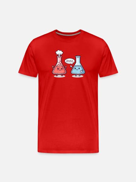 Overreacting - Chemist Humor - Men's Premium Organic T-Shirt - red