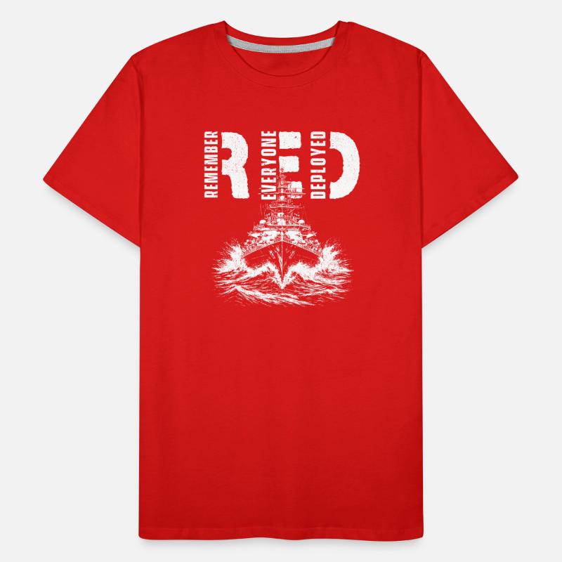 RED Remember Everyone Deployed Support Troops Männer Premium Bio T-Shirt