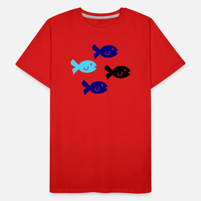 Silhouette des Poissons T-shirt bio Premium Homme
