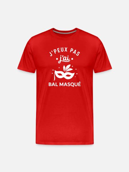 Bal Masqué Festif J'ai Pas - T-shirt bio Premium Homme - rouge