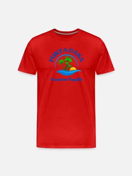 Punta Cana Beach - Men's Premium Organic T-Shirt - red