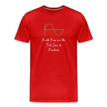 Mathematician Math Mathematical Mathematics - Men's Premium Organic T-Shirt - red - Front - Damien (186cm)