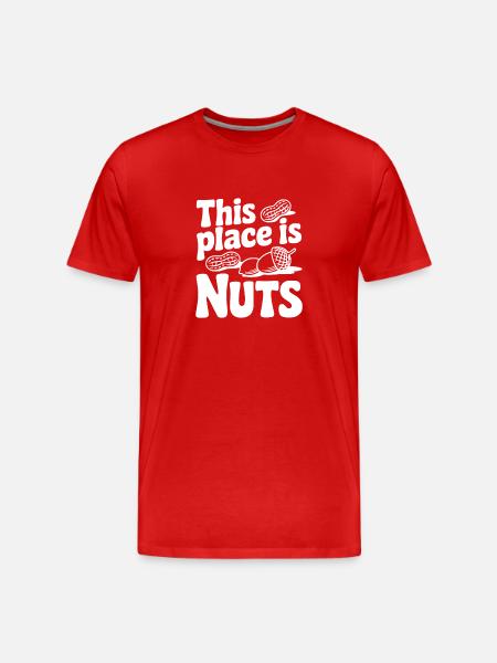 This Place is Nuts - Men's Premium Organic T-Shirt - red