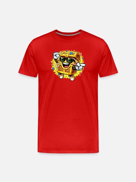 Goldener Sarg-Swag - Männer Premium Bio T-Shirt - Rot