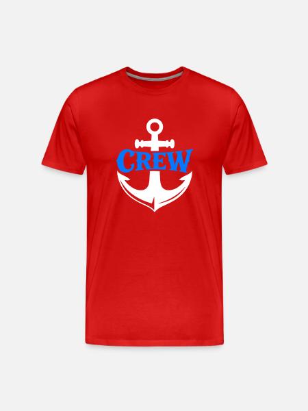 Blue Anchor Crew Logo - Men's Premium Organic T-Shirt - red