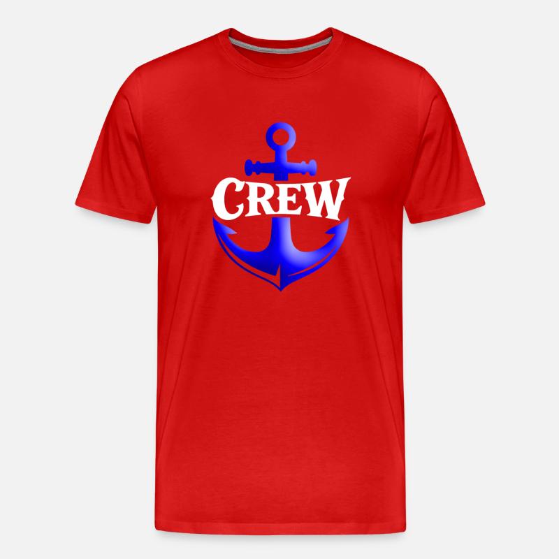 Ankercrew Schriftzug - Männer Premium Bio T-Shirt - Rot