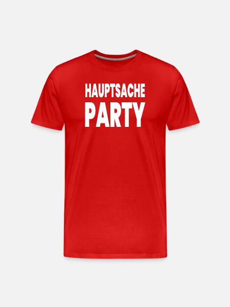 Party - Männer Premium Bio T-Shirt - Rot