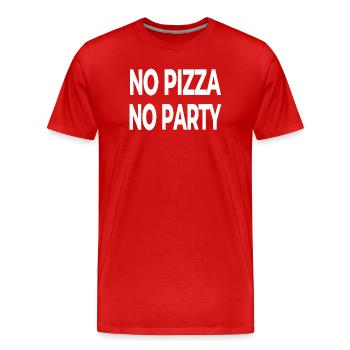 Pizza - Männer Premium Bio T-Shirt - Rot - Vorne - Damien (186cm)