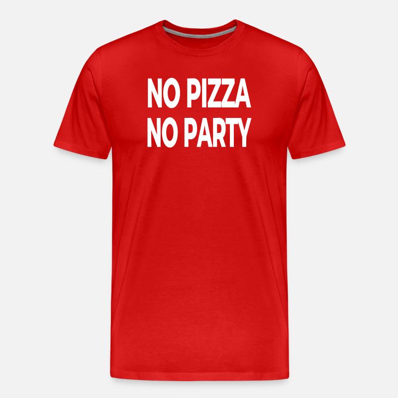 Pizza - Männer Premium Bio T-Shirt - Rot