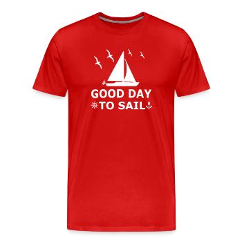 Voile - T-shirt bio Premium Homme - rouge - Devant - Damien (186cm)