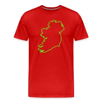 Outline Ireland - Men's Premium Organic T-Shirt - red - Front - Damien (186cm)