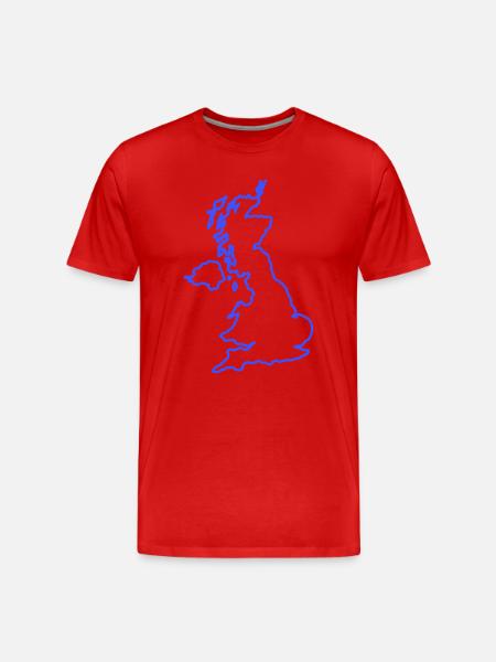 england_country_umriss - Men's Premium Organic T-Shirt - red