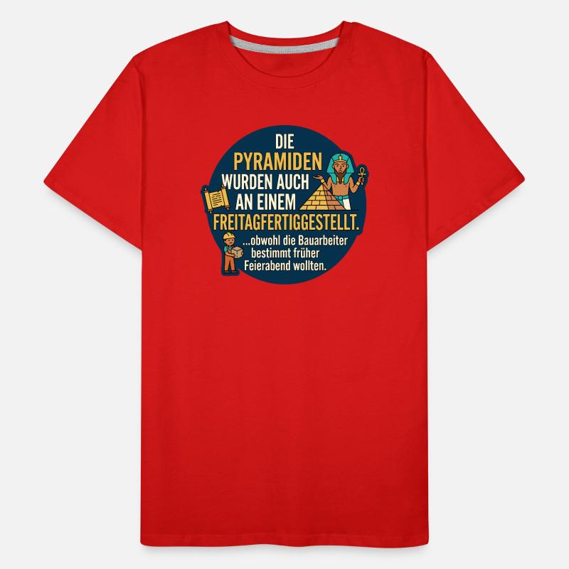 Pyramiden Freitag Feierabend Spruch Männer Premium Bio T-Shirt