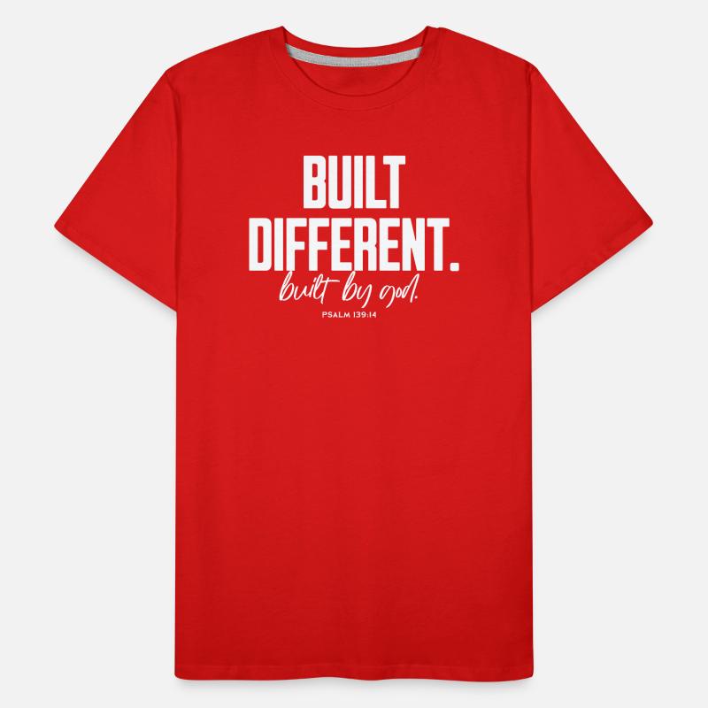 Built Different Built By God Psalm 139:14 Männer Premium Bio T-Shirt